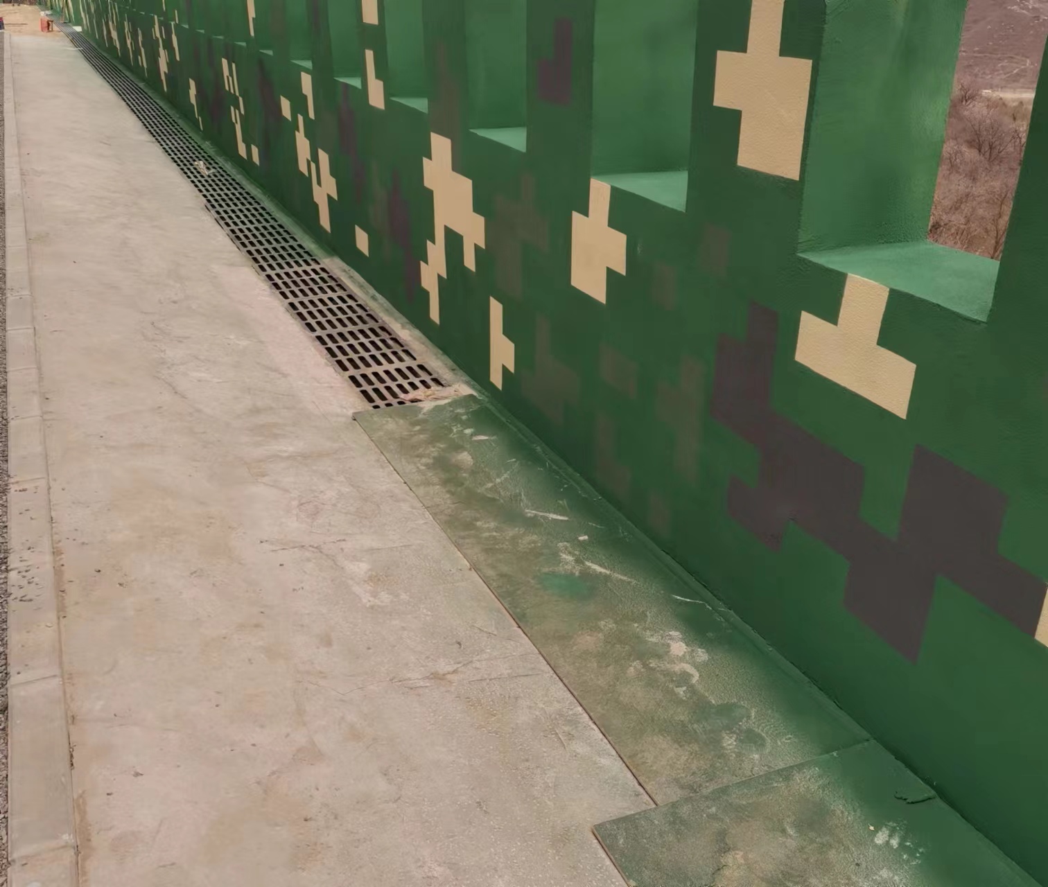 红河围墙迷彩喷涂,数迷彩漆